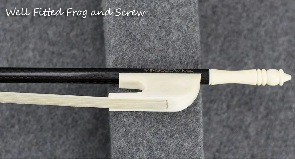 Текстурированный смычок для скрипки в стиле барокко натуральный бык кость лягушка и винт свет и сильный 4/4 размер бренда VingoBow