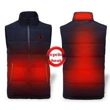 Для женщин лыжная куртка, жилет беспроводные нагрел Зима Электрические нагревательные Костюмы Для мужчин куртка Термальность Костюмы 12000 мАч Батарея S-4XL