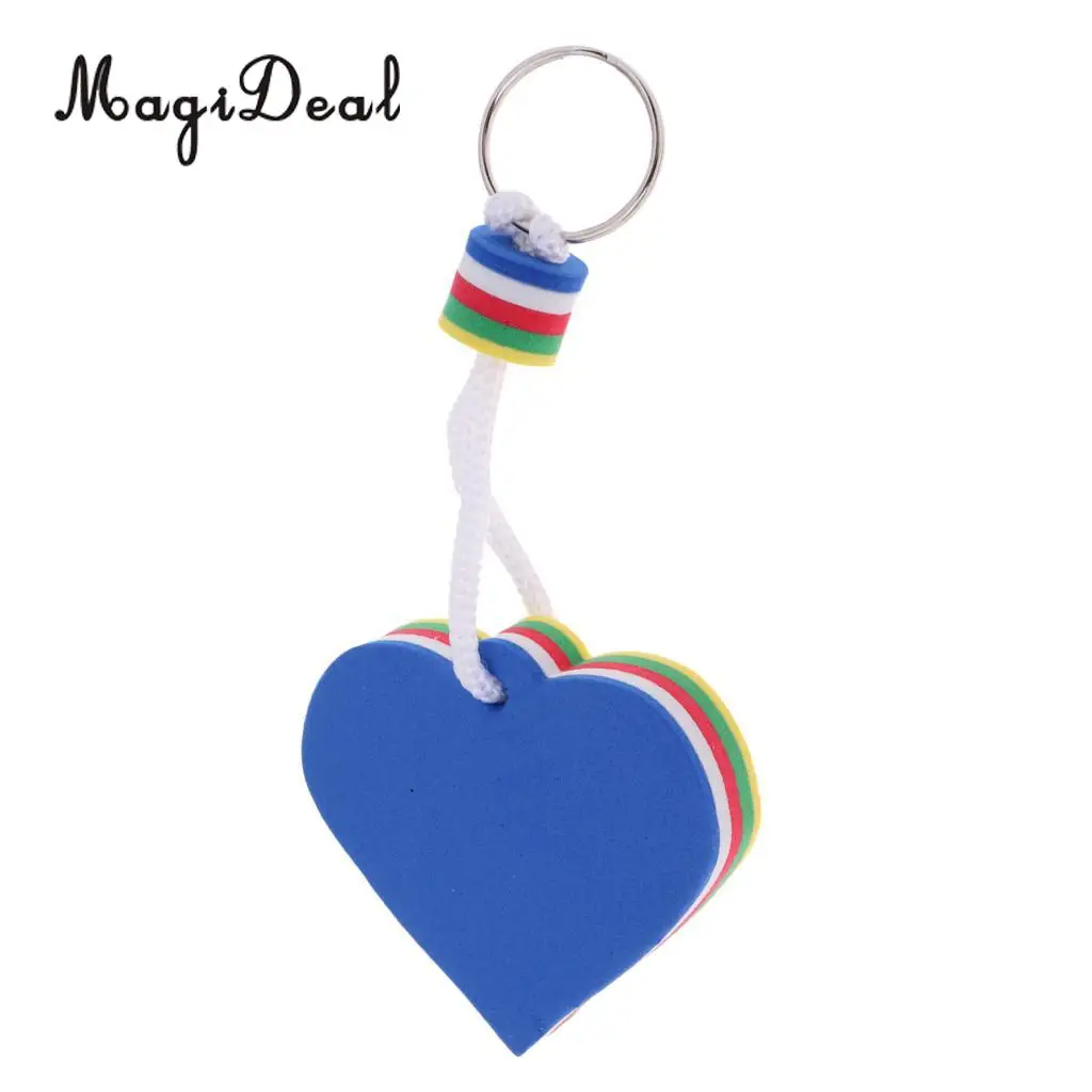 Ultralight EVA Foam Floating Keyring Water Buoyant Key Float for Boat Swim Fishing Beach Seaside Surfing Yachting - Heart Shape