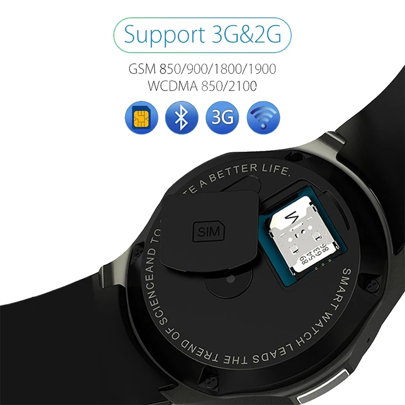 DM368 Smartwatch телефон 1 39 дюймов Android 5 3G 3 ГГц четырехъядерный 8 ГБ GPS Шагомер монитор