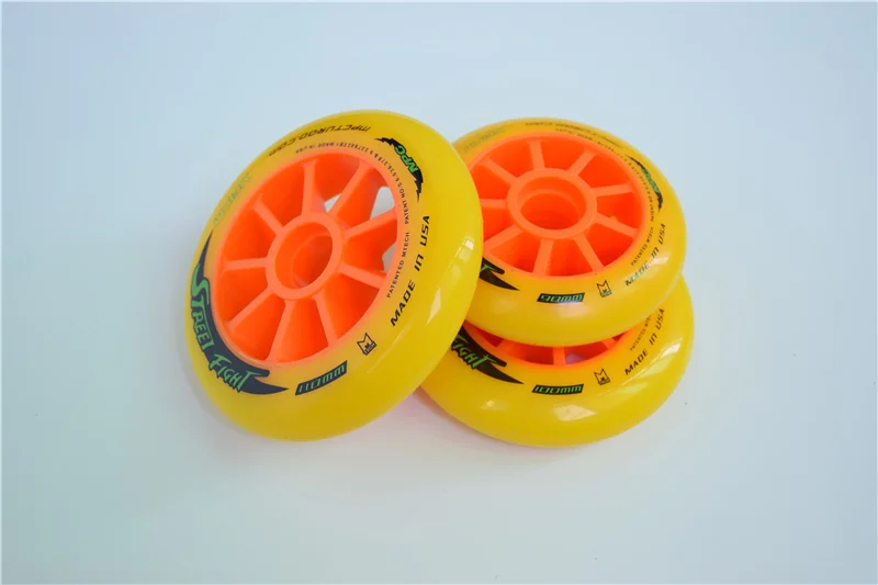 Street Fight Orange 110mm 100mm 90mm Inline Speed Skates Wheel For 