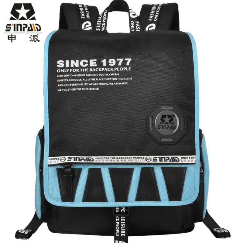

SINPAID Laptop Backpack Men's Travel Bags 2017 Multifunction Rucksack Waterproof Oxford Black School Backpacks For Teenagers-FF