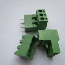 10 шт. близкий прямой 3 pin/шаг пути 5,08 мм винтовой клеммный блок соединитель зеленый цвет подключаемый тип с прямым контактом