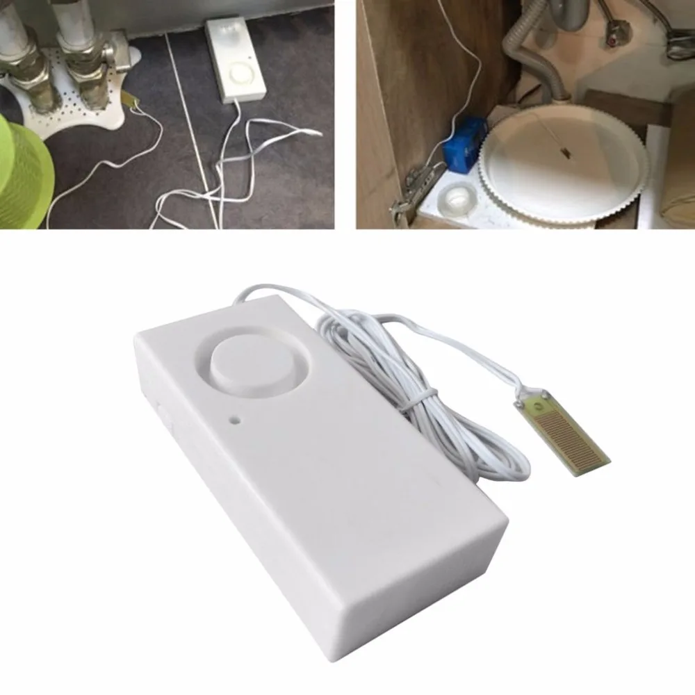 

130dB Water Leakage Alarm Detector Water Alarm Leak Sensor Detection Flood Alert Overflow Home Security Alarm System