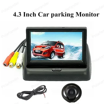 

new arrival TFT 4.3 Inch Car Monitor 12V For HD 360 CCD Car Parking Camera Reverse Backup 2 Video Input