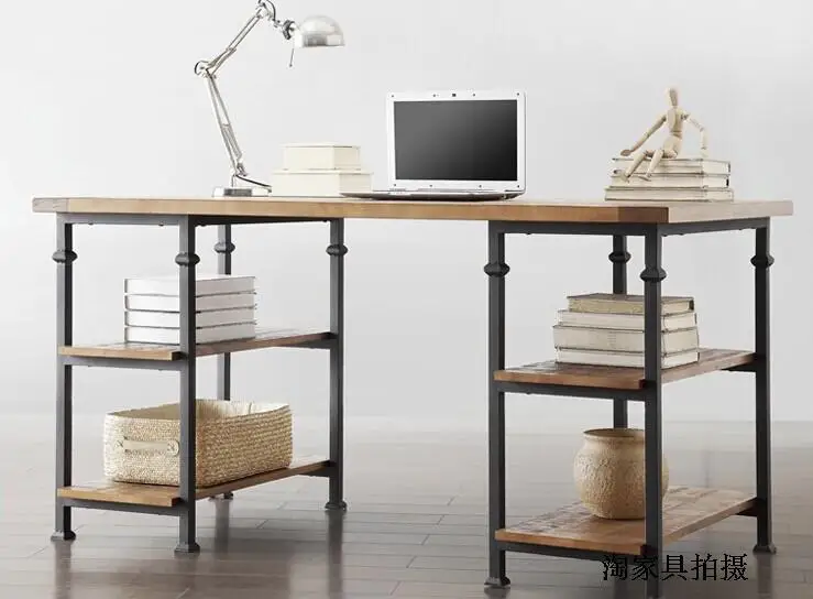 Nordic Ikea Desk Computer Desk To Do The Old Vintage Wrought Iron
