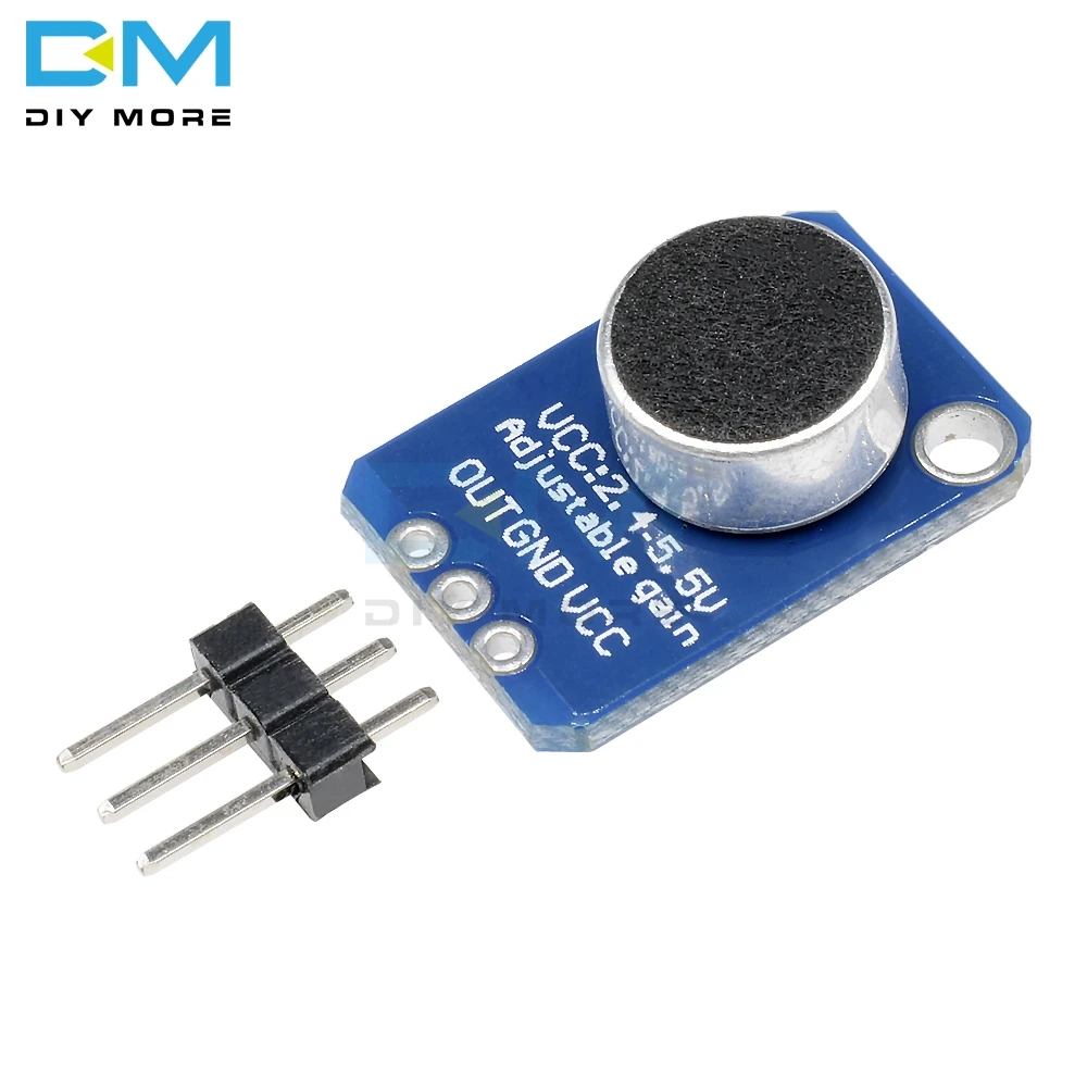 

Newest Electret Microphone AMP Amplifier MAX4466 Module Adjustable Gain Breakout Board For Arduino With Pins