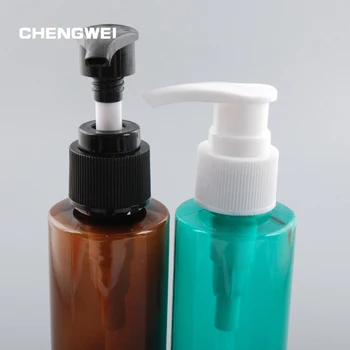 

CHENGWEI 120ml 10Pcs/Lot Plastic PET Empty Pump Pressed Bottle Lotion Cosmetic Refillable Container Bottles