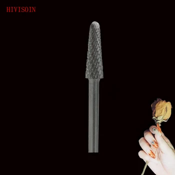 

HIVISOIN-5pcs- Carbide Nail Drill Bit - Cone Bit - (60090040) Silver