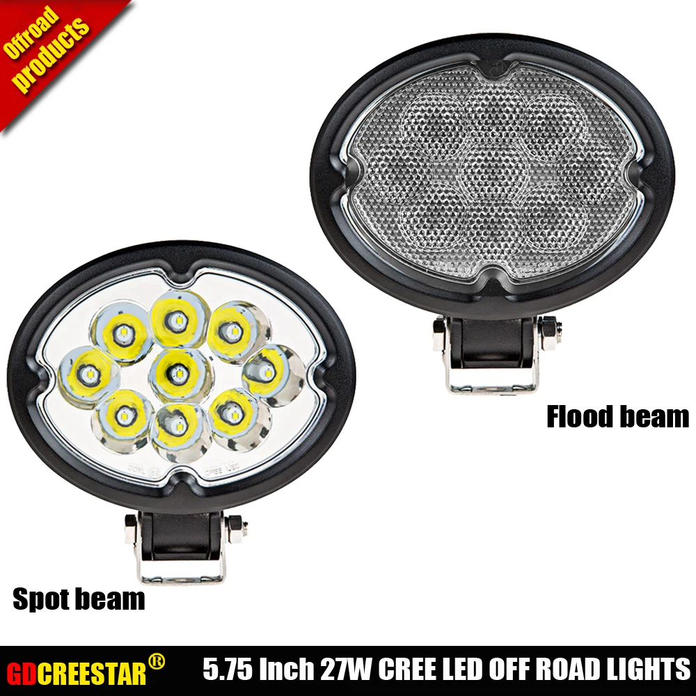 Buy Oval 27W LED WORK LIGHT 5.75 Inch 9Leds 2450Lm