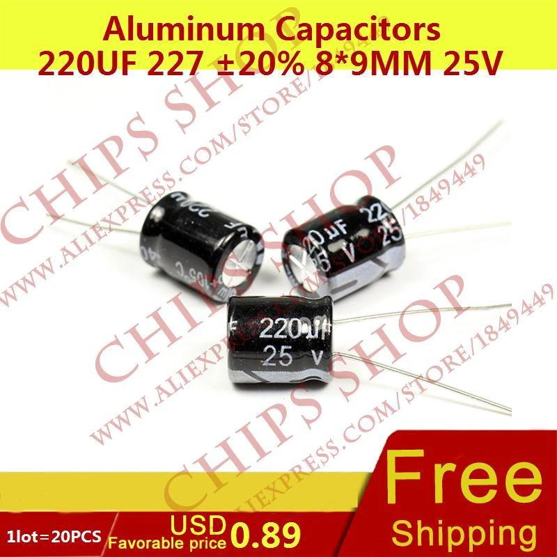 1lot pcs Aluminum Capacitors 2uf 227 8 9mm 25v 2000nf pf Diameter8mm Aluminium Capacitors Capacitor 2uf2uf Capacitor Aliexpress