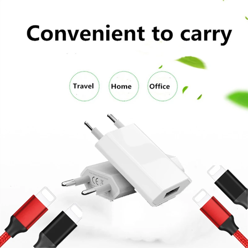 

Universal Travel USB Charger For Mobile Phone Nylon Braided Micro USB Cable Data Sync USB Charger Cable For iPhone Samsung LG