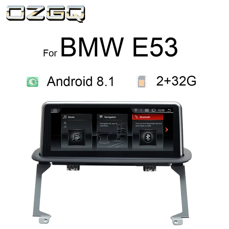 

OZGQ Android 8.1 Car Multimedia Navigation System Autoradio For BMW Serie X 5 1999-2006 E53 With Rear Camera wifi Bluetooth
