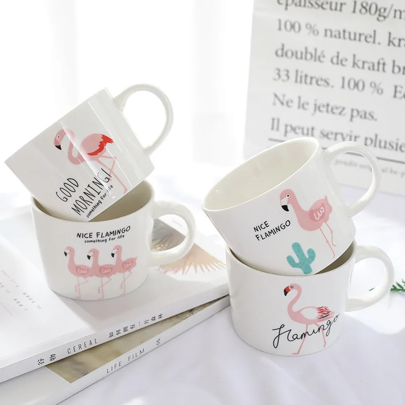 

Creative Flamingo Coffee Mug Ceramic Coffee Cup for Tea Water Milk Drinkware