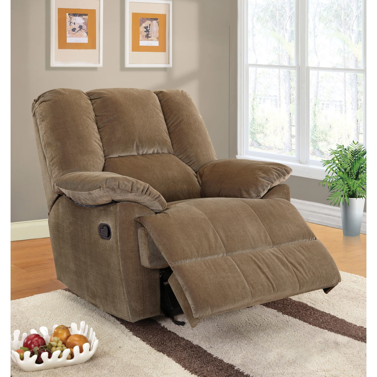 Oliver Glider Recliner, Sage Corduroy