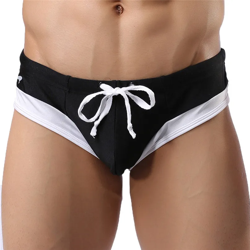 Mens Triangle Briefs Swimwear Running Beach Underwear Trunk Underpants Swim Casual Quick-drying Men Swim Trunks #2J19 (13)