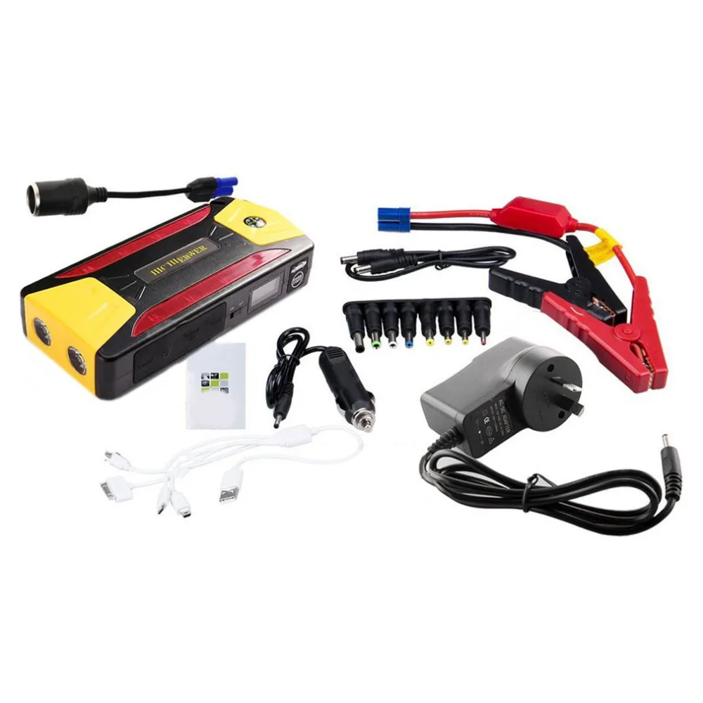 

New 12000mAh Portable Car Jump Starter Battery Booster with USB Power Bank LED Flashlight for Truck Motorcycle Boat
