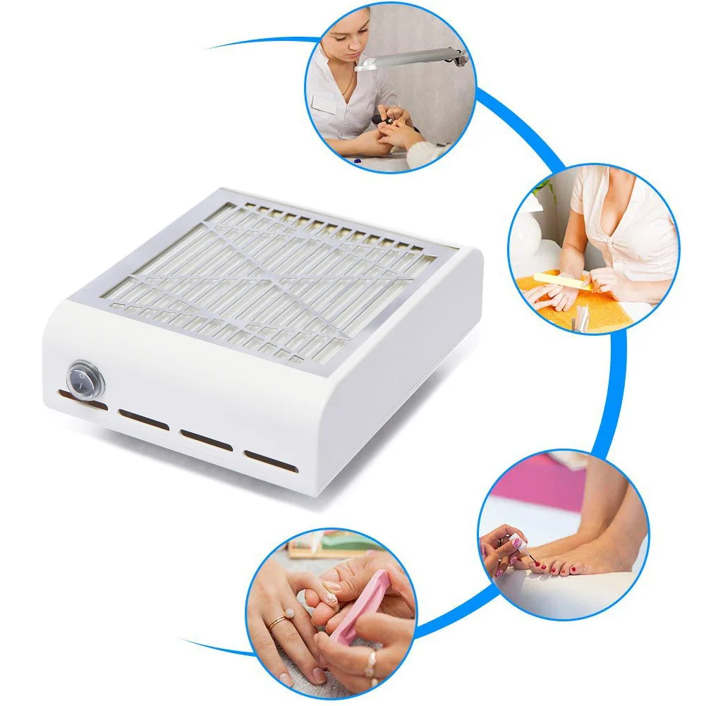 

Strong Power 40W Nail Fan Art Salon Suction Dust Collector Vacuum Cleaner Nail Dust Collector KG66