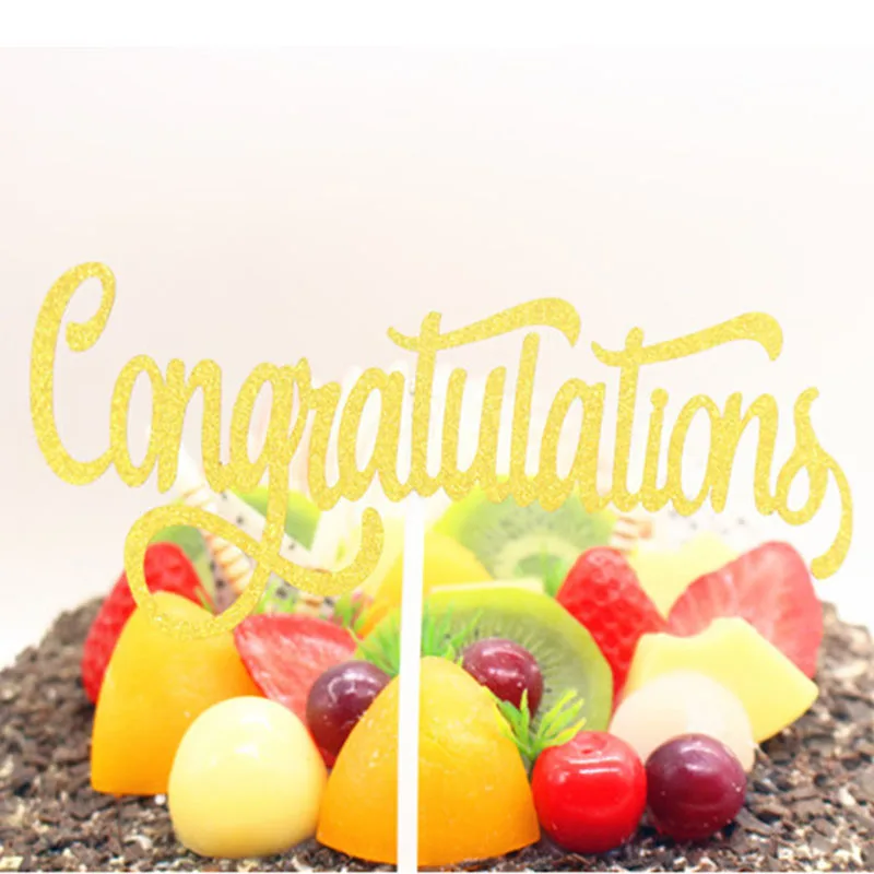 

Congratulations Cupcake Topper Colorful Paper Cake Topper For Congratulations Cake Decorating Appetizer Picks Graduation Party