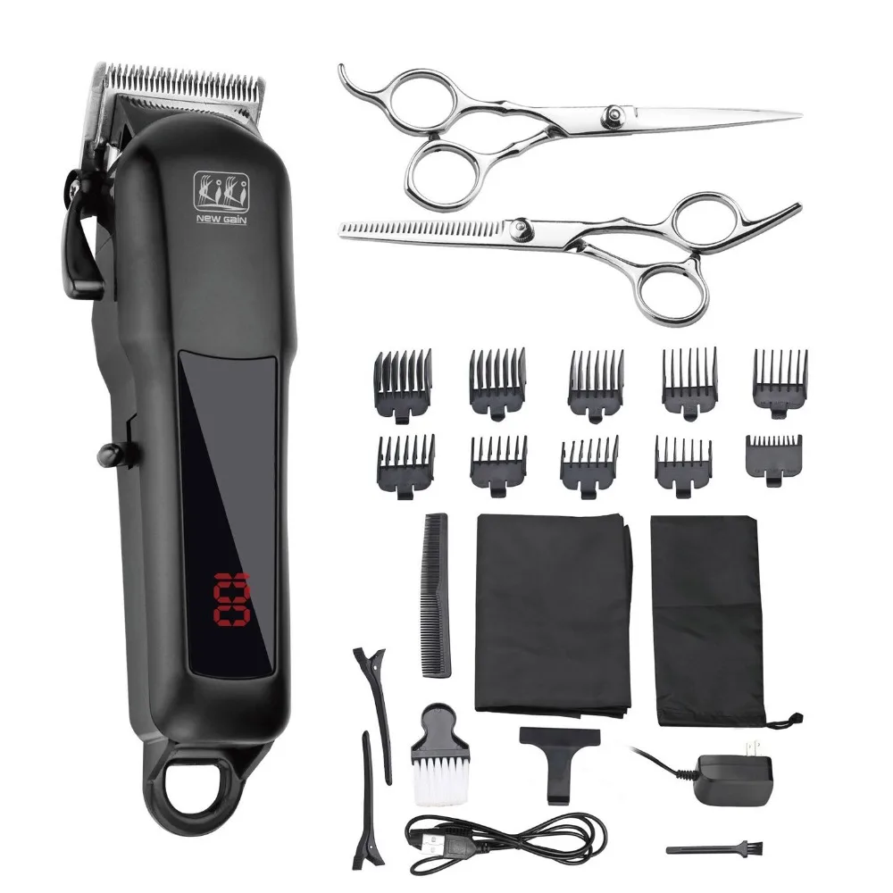 KIKI NEWGAIN rechargeable Professional Hair cutter Hair Trimmer 2000 mAh Lithium battery 100-240V NG-888 set with Lcd display KIKI NEWGAIN rechargeable Professional Hair cutter Hair Trimmer 2000 mAh Lithium battery 100-240V NG-888 set with Lcd display