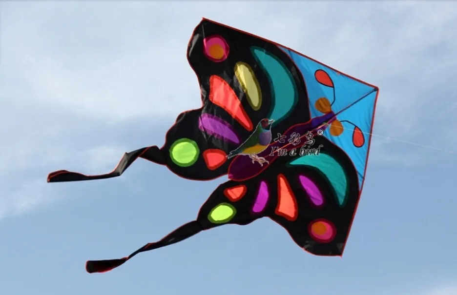 Прочная воздушная змея Горячая Красивая бабочка кайт ребенок большой воздушный змей летающие игрушки нейлон Рипстоп с ручкой линии
