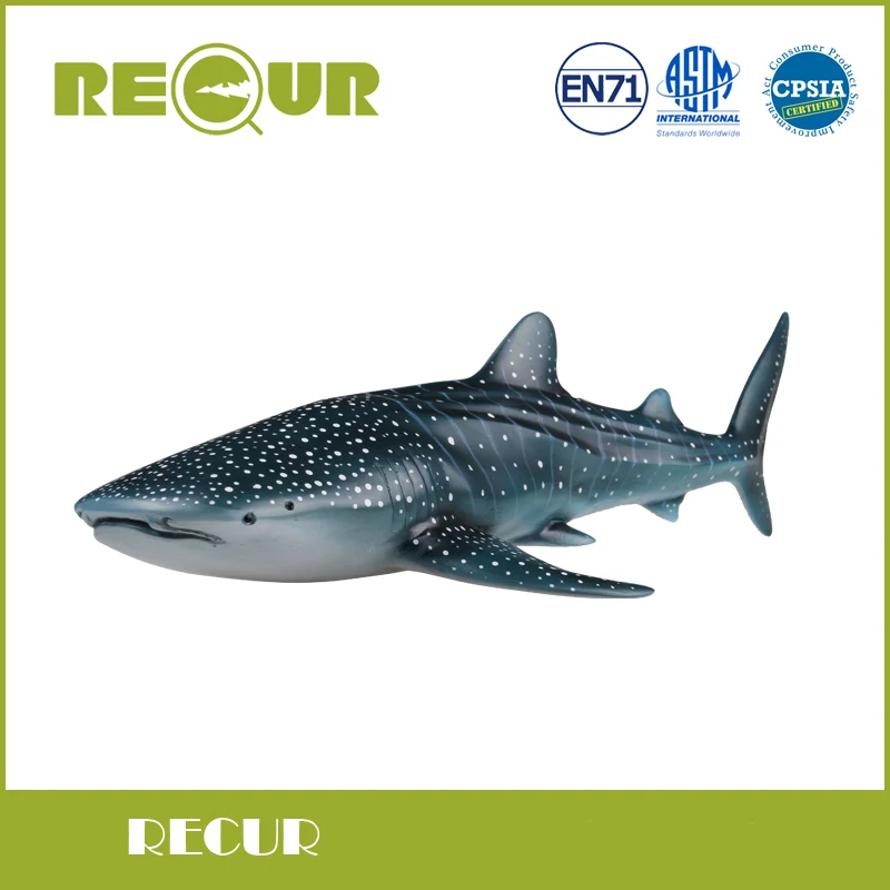 Recur Toys Whale shark Marine life High Simulation Model PVC+PP Cotton