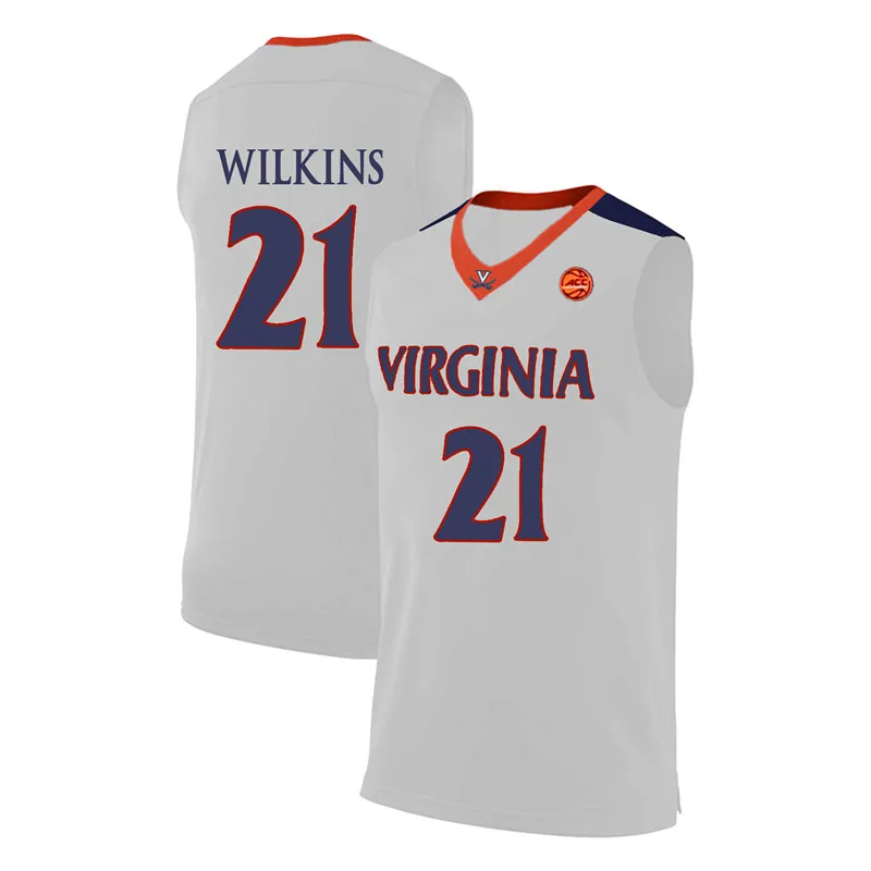 

#21 Isaiah Wilkin Virginia Cavaliers men's basketball jerseys Embroidery Stitched any number and name