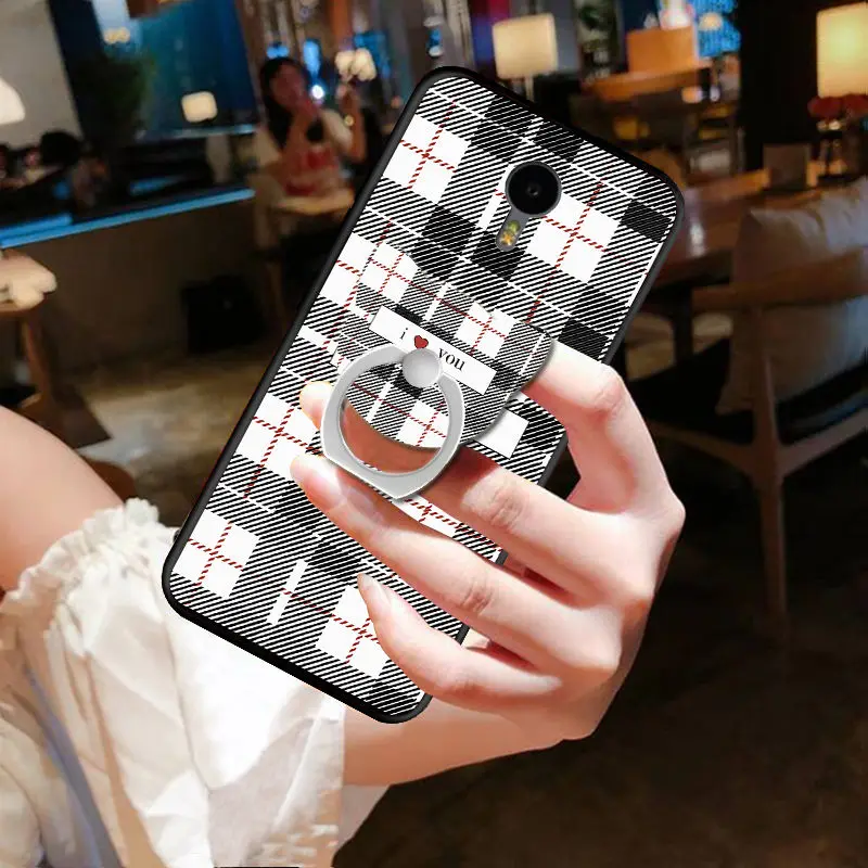 Meizu M6 5.2 inch Case Creative Painted TPU Silicone With Bracket Ring All Inclusive For Phone #VA | Мобильные телефоны и