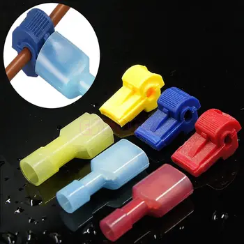 

10 Pcs Quick Splice Scotch Wire Terminals Connectors Electrical Crimp Cable Snap