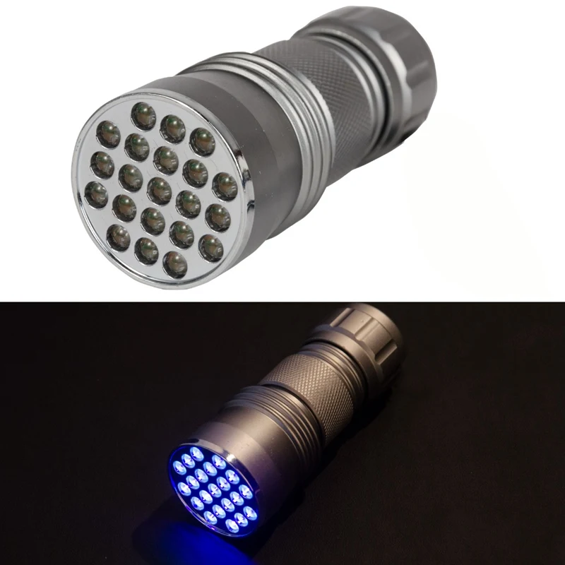 Mayitr фиолетовый Blacklight фонарик 21 светодиодных УФ ультрафиолетовый факел лампы алюминиевый сплав свет для HO Применение держать дома