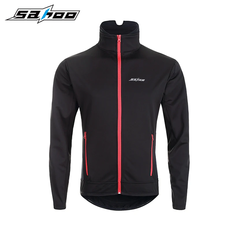 Men Winter Cycling Jacket Windproof MTB Road Bike Jacket Fleece Thermal