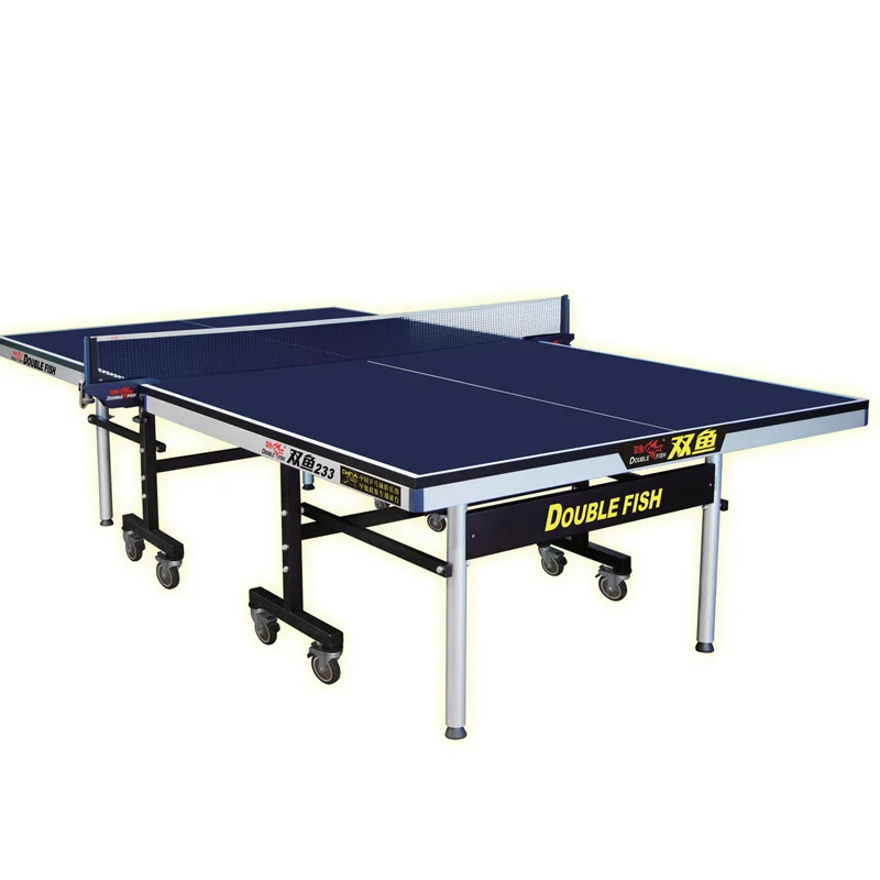 Официальный подвижный стол для настольного тенниса Double Fish 233 ITTF с колесами