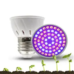 Лампа для растений светодиодный светать полный спектр светодиодный лампы E27 60 Светодиодный s рассады Phytolamps fitolamp для растений светящийся