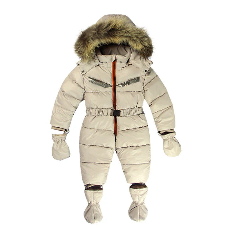 

Baby Winter Boy Girl Hooded Rompers Outfit Clothing Russia Winter Warm -25 Degrees Newborn Jumpsuit Waterproof Overalls Clothes