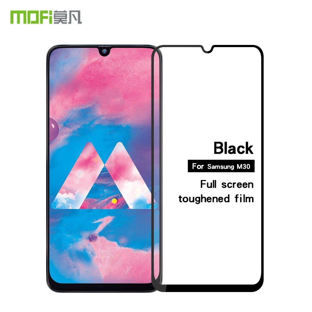 

MOFi for Samsung Galaxy M30 Glass Tempered 2.5D Full Cover Tempered Glass Film for Galaxy M30 Screen Protector Protective Film