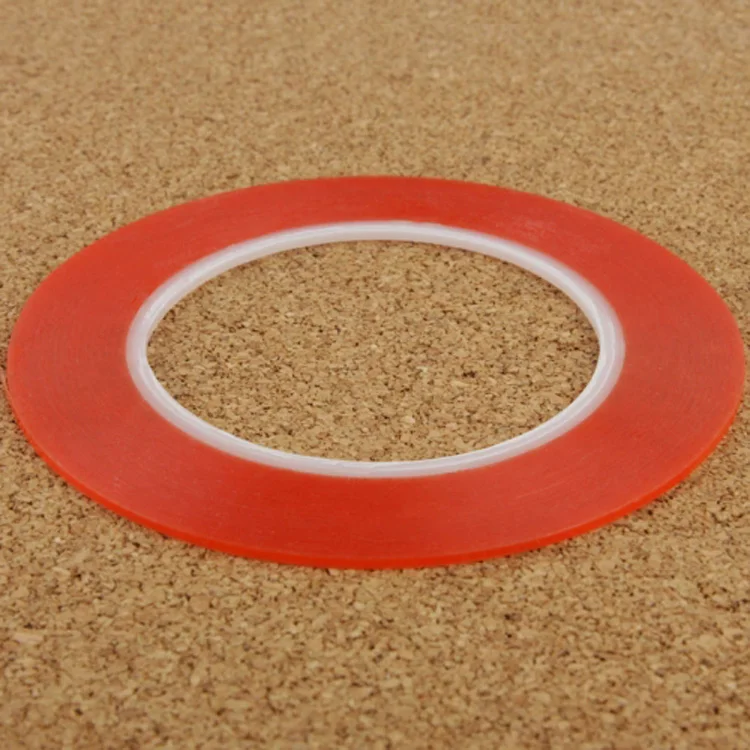Red 2mm 3M Double Side Adhesive Tape Fix For iPhone Cellphone Touch LCD