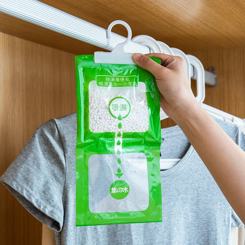 

About 125g Moisture Absorber Bags Desiccant Hangable Wardrobe Moisture-proof bag Mould proof desiccant Calcium Chloride Granule