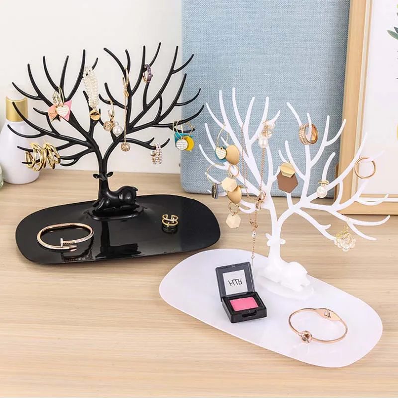 

1PCS little Deer Jewelry Display Stand Tray Tree Jewelry Holder Earrings Necklace Ring Pendant Bracelet Display Storage Racks