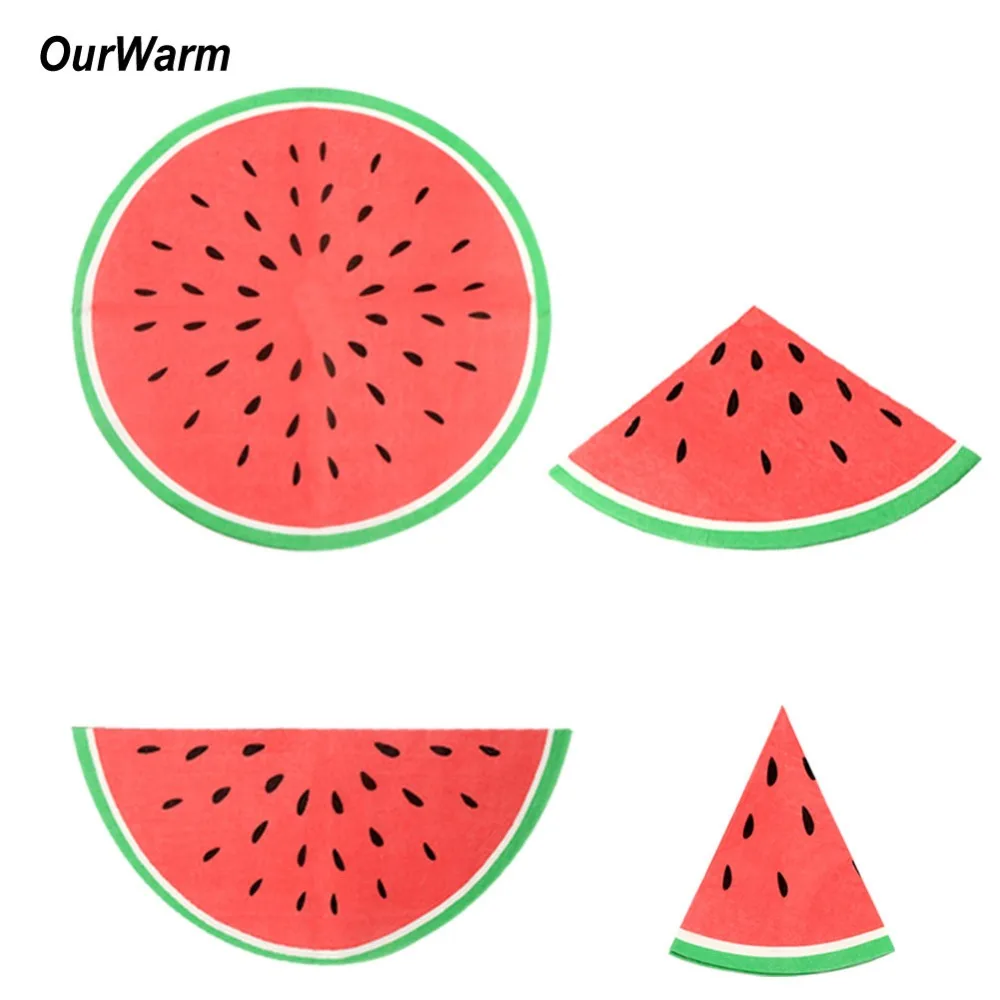 

OurWarm 20Pcs Watermelon Paper Napkin Disposable Party Napkin for Wedding Hawaiian Luau Birthday Party Chirtsmas Decorations