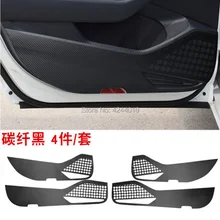 Для VW VOLKSWAGEN Magotan 17-18 автомобиль внутри двери Крышка Защита от царапин анти Kick колодки углеродное волокно наклейка s шт. 4 шт. автомобиля Наклейка