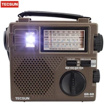 TECSUN GREEN-88 GREEN88 FM/AM/SW full-band economical/environmental/emergency radio with light Dynamo Hand Cranking Rechargeable