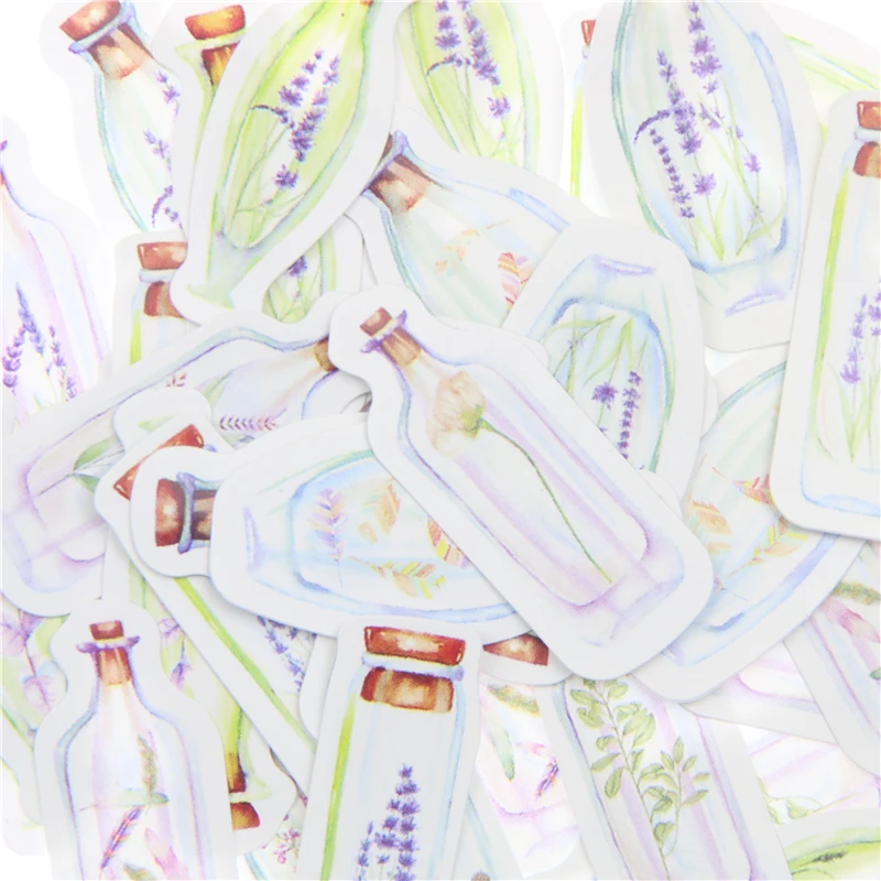 45 Pcs/ Box Cute Glass Bottles Mini Paper Sticker Diy Decoration Seal Sticker Material For Diary Scrapbooking Unique Stationery
