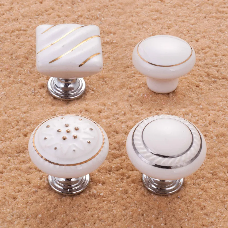 White Porcelain Ceramic Cabinet S Drawer Handles Pulls Mid White Porcelain Ceramic Cabinet S Drawer Handles Pulls Mid Century Style Dresser Pull Wardrobe In From Home Improvement On