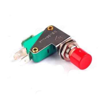 

5pcs Red button /DS438-448 / push button switch / micro switch / 15A 125/250VAC