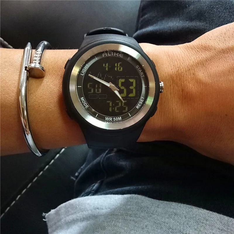 Известный роскошный бренд мужские спортивные часы Chrono водонепроницаемые цифровые часы-шагомер военные часы модные Relojes Hombre Прямая поставка