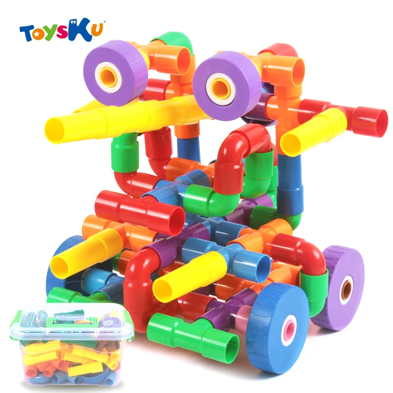 

Multicolor Kids Plastic Tunnel Water Pipe Building Blocks Sets Assembly Educational Toys for Children's Creativity