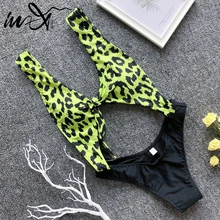 In-X неоновый купальник, сдельный бикини,, Леопардовый принт, купальник для женщин, монокини, с узелком, купальник, бразильские слитные костюмы