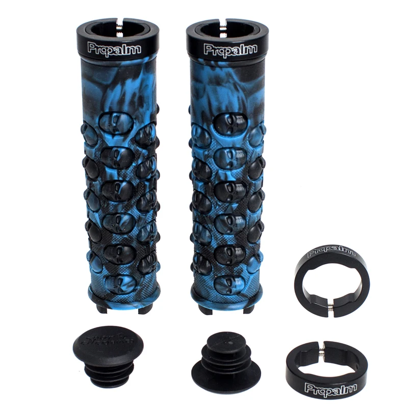 Propalm Skull TPR rubber Handlebar Lock on Grip Road MTB XC bike fixie bar Grips