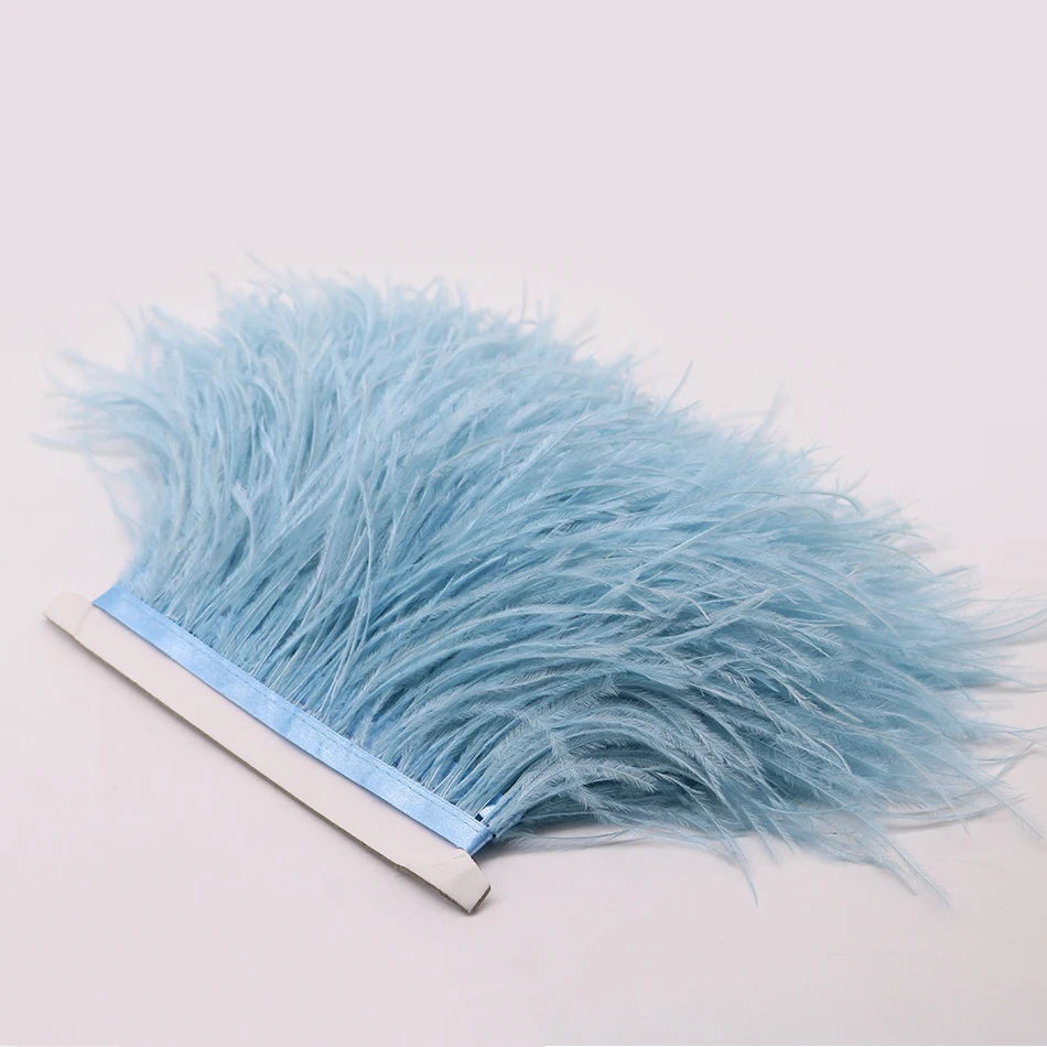 27 light blue ostrich feather fringe 2