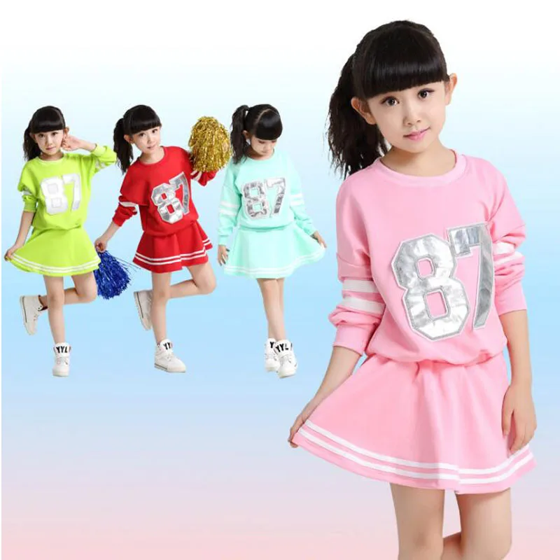 Plus Size Adults KIds Primary School Uniform Teen Students Chorus Costumes Children Cheerleading